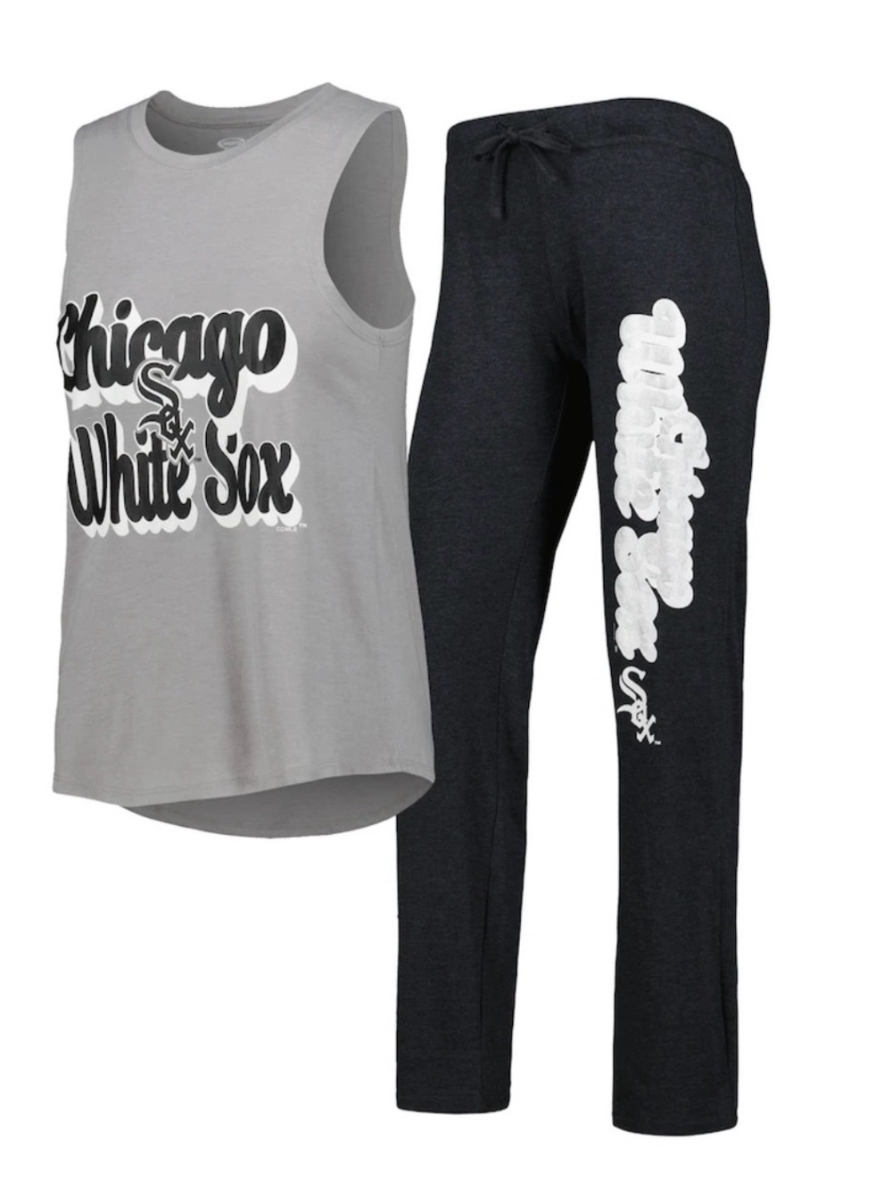 Chicago White Sox Concepts Sport Wordmark Muscle Tank & Pants Set NWT Large